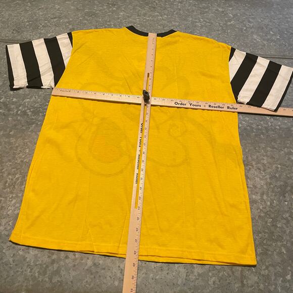 NWT NOS Vintage GOOFY Walt Disney Mickey Co Tee Shirt Mens XL Cotton Yellow 90s - Picture 10 of 13